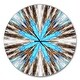 preview thumbnail 2 of 8, Designart 'Flowers with Radiating Rays' Oversized Modern Wall CLock