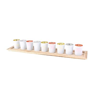 Votive Holders On Tray- A