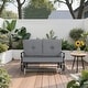 preview thumbnail 40 of 38, Nista 2 Person Outdoor Patio Glider Garden Bench Rocker Chair by Havenside Home