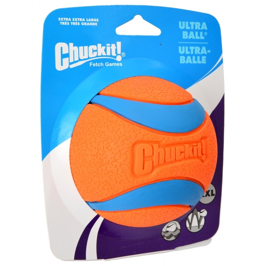 orange and blue rubber dog balls