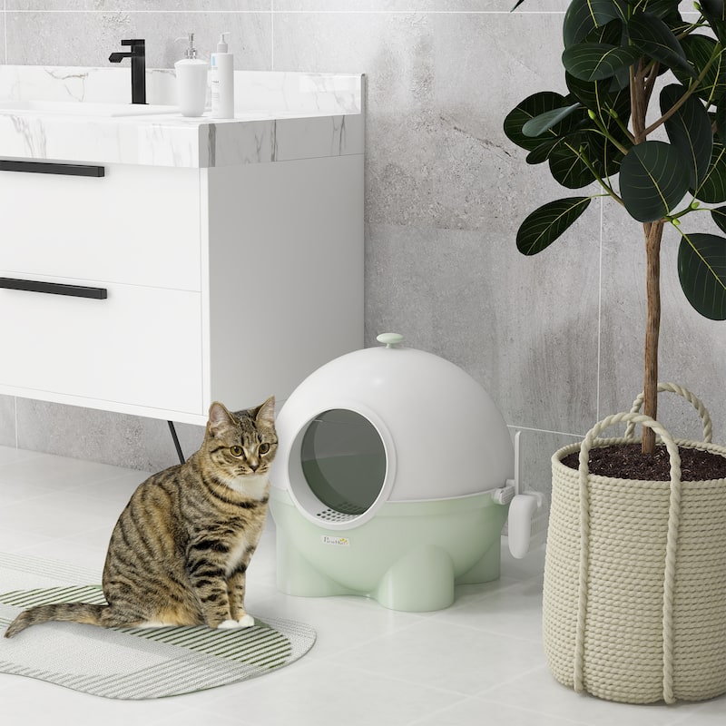 PawHut Hooded Cat Litter Box