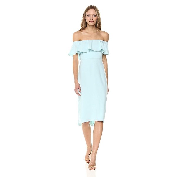 off the shoulder flounce dress