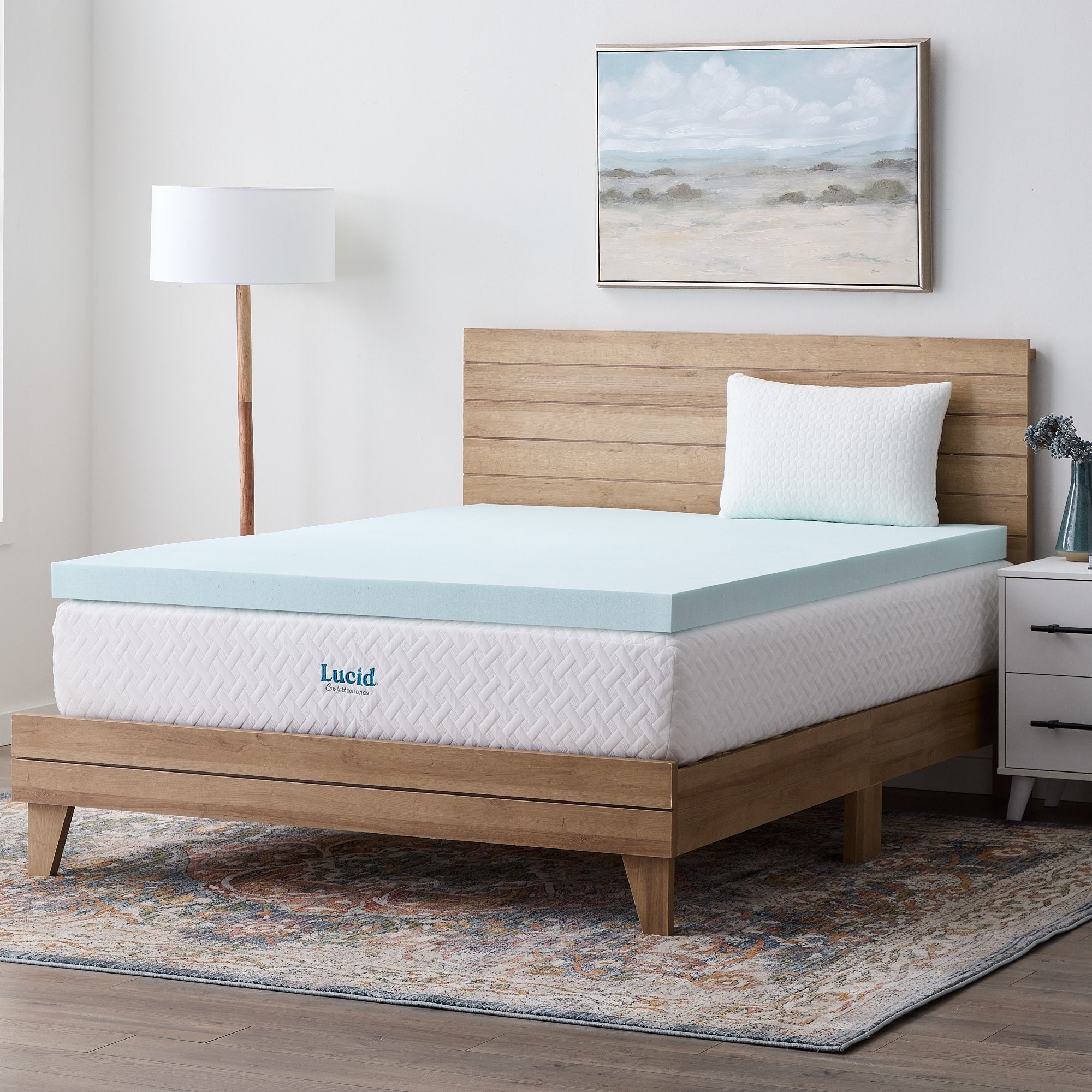 Lucid comfort deals collection mattress topper