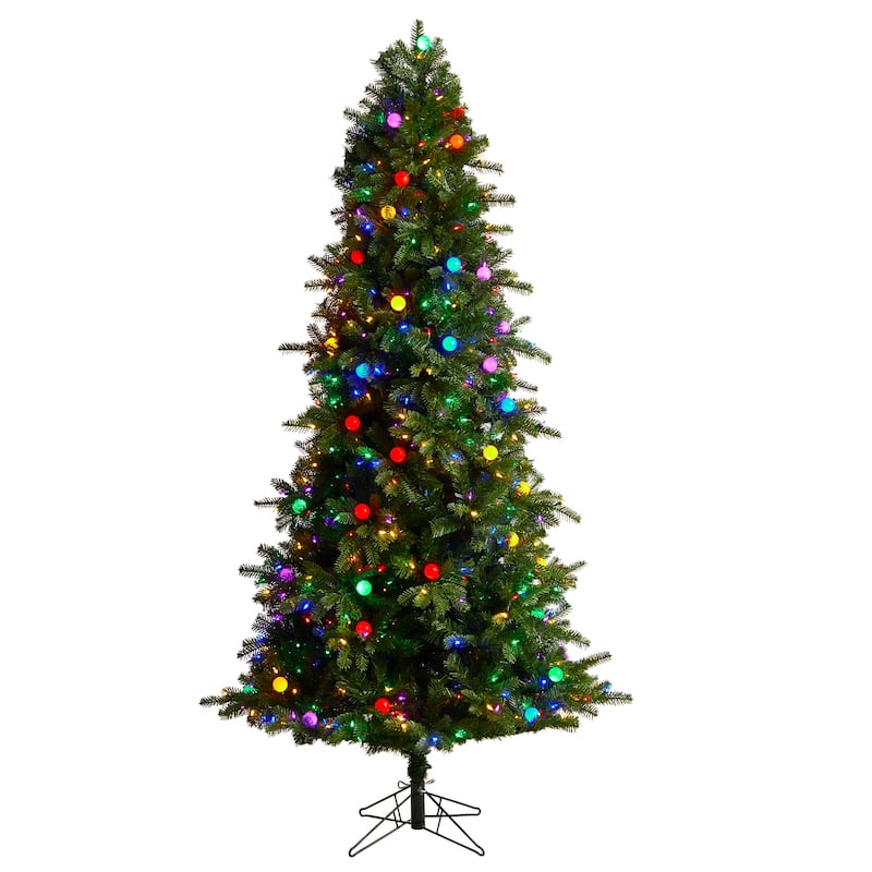7.5' Montana Mountain Fir Christmas Tree with 650 Multi Color Lights - 90