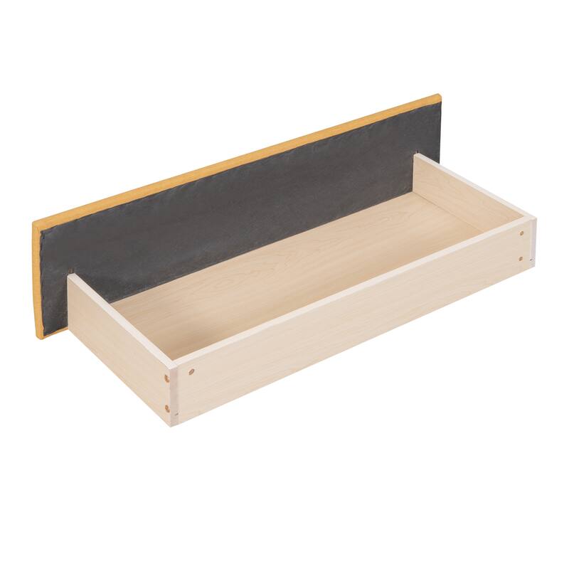 Twin Size Linen Upholstered Daybed with 2 Storage Drawers, No Box Spring Needed