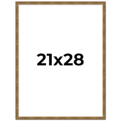 21x28 Frame Gold Solid Wood Picture Frame - Complete Modern Photo