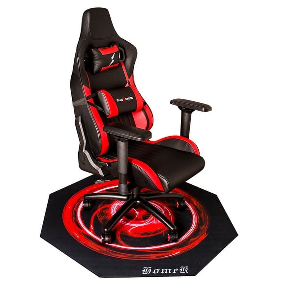 New E Sports Cool Gaming Chair Mat Red For Hard Floors Overstock 31721232