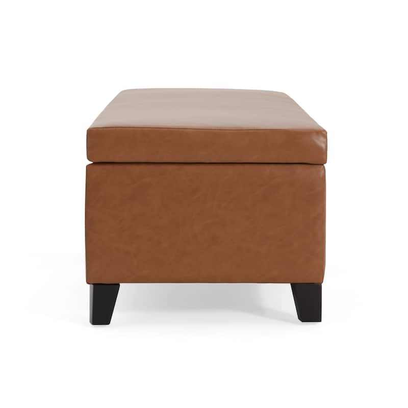 York Bonded Leather Storage Ottoman Bench by Christopher Knight Home