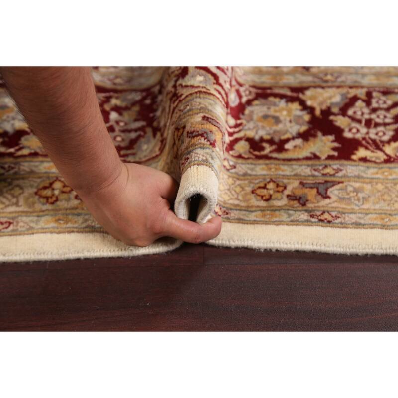 Vegetable Dye Tabriz Oriental Floral Area Rug Hand-knotted Wool Carpet - 6'4" x 10'6"