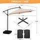 preview thumbnail 2 of 64, Ainfox 10 ft. Patio Offset Solar LED Umbrellas Cantilever Outside Umbrellas with Base