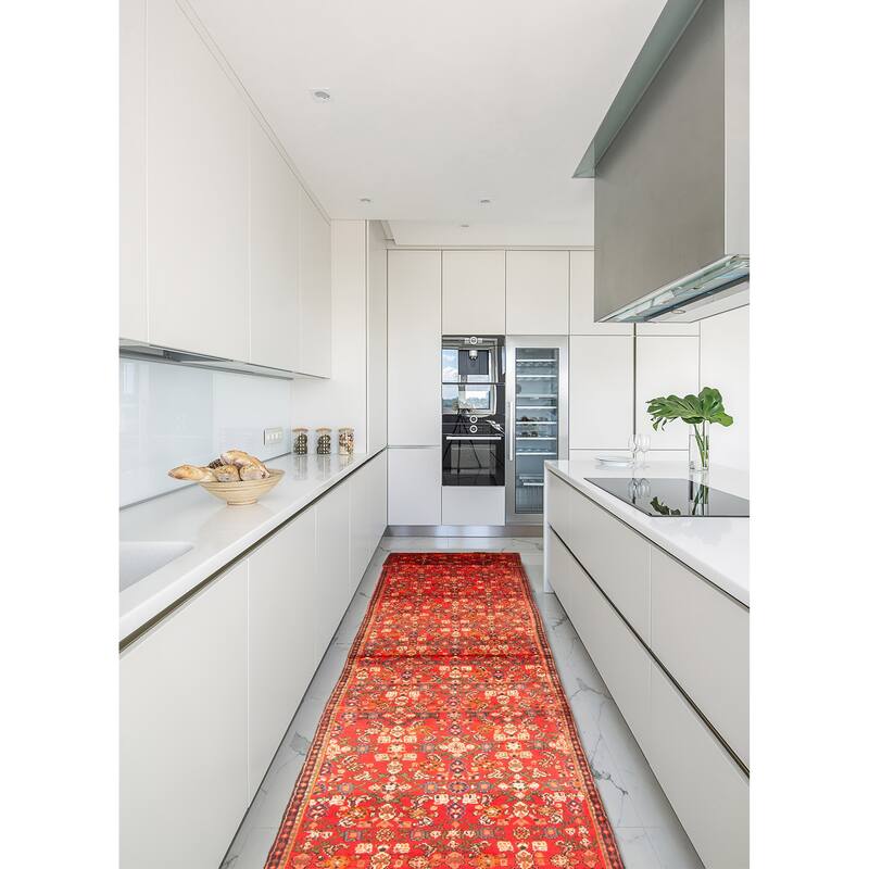 ECARPETGALLERY Hand-knotted Andelz Red Wool Rug - 2'10 x 15'9