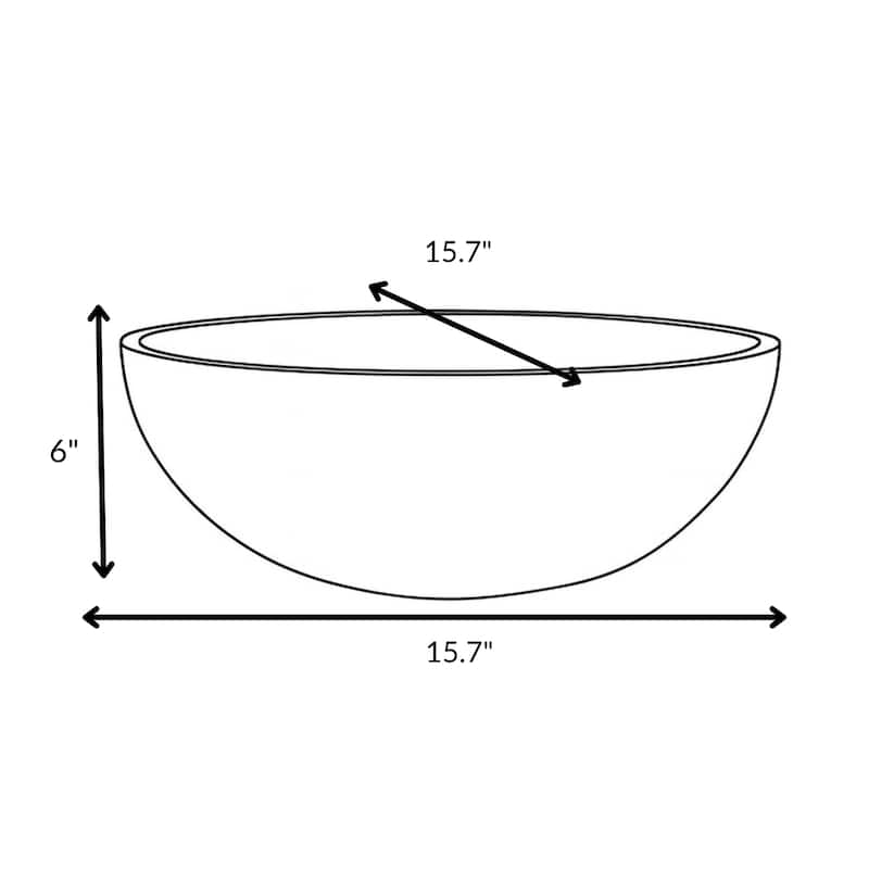 16 inch Veyra Matte Black Solid Surface Round Vessel Sink