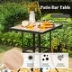 preview thumbnail 11 of 27, Patio Bar Table Outdoor Metal Bar Table Square Bistro Bar Table