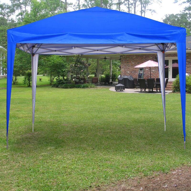 Ainfox 10 x 10 ft Pop-Up Canopy Tent Gazebo for Party Garden - Blue