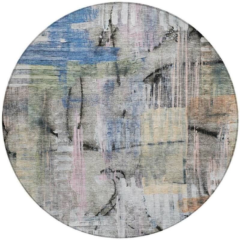 HomeRoots Abstract Transitional Rectangle Outdoor Rug
