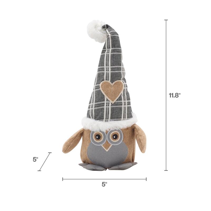Elements Brown Owl Door Stopper, 12 Inch - N/A