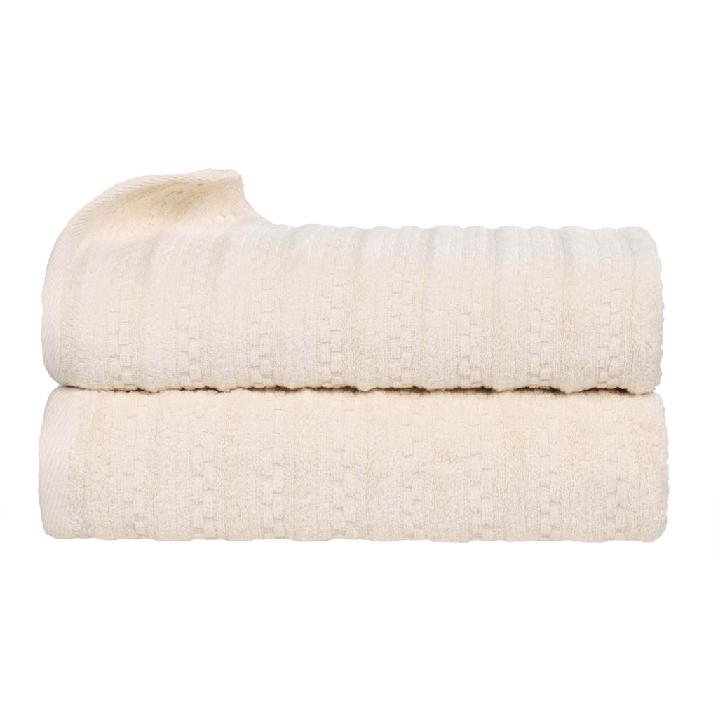 Blue Nile Mills Cotton Medium Weight Soft Absorbent Bath Towels, Set of 2