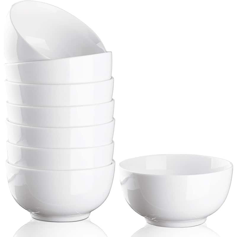 White Bowl Sets for Salad Soup Pasta Popcorn Fruits - 10 ounce