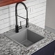 preview thumbnail 16 of 15, Karran QT-825 Drop-in 15-3/4" Single Bowl Quartz Composite Kitchen Sink