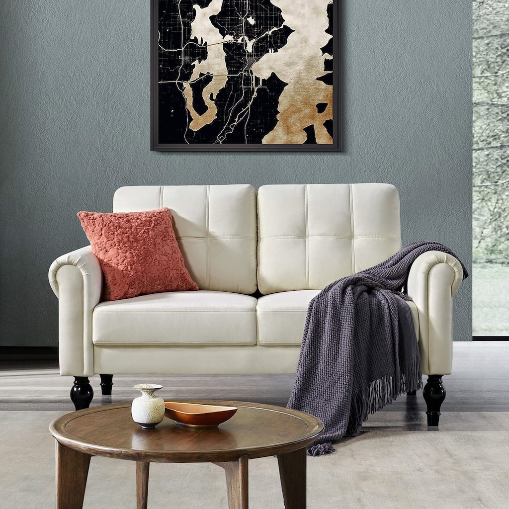 60.6 Inches Loveseat Sofa, Comfy Couches for Small Spaces