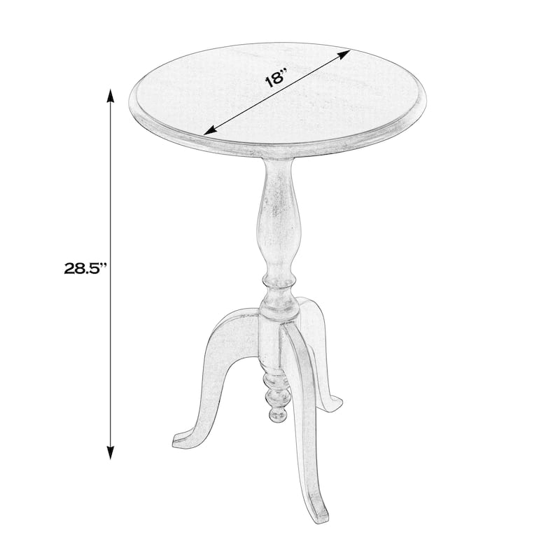 Tia 18 in. W Round Wood Pedestal Side Table