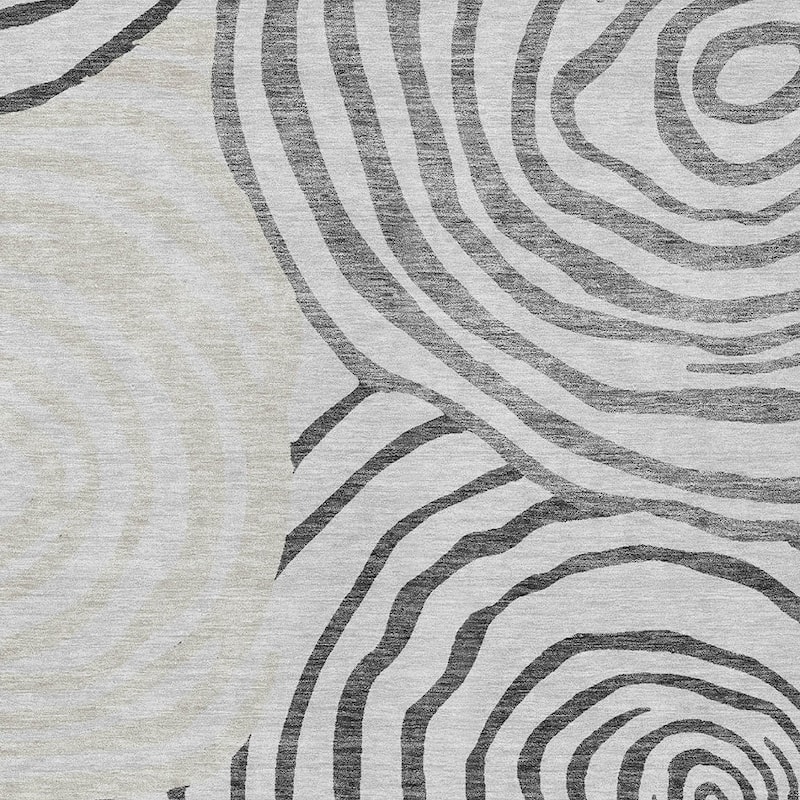HomeRoots Abstract Transitional Rectangle Outdoor Rug