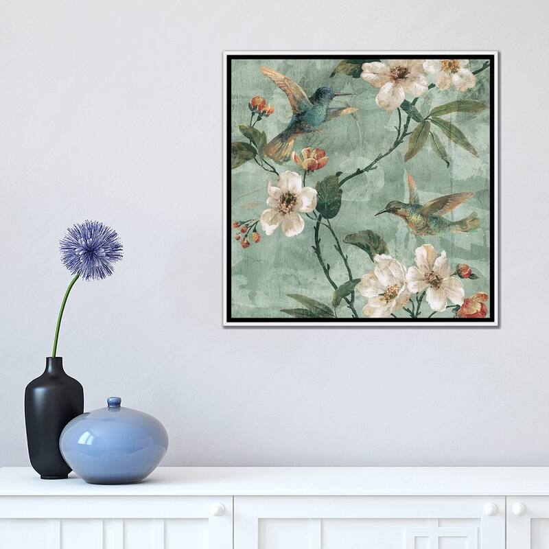 iCanvas "Birds Of A Feather II" by Renee Campbell Framed Canvas Print