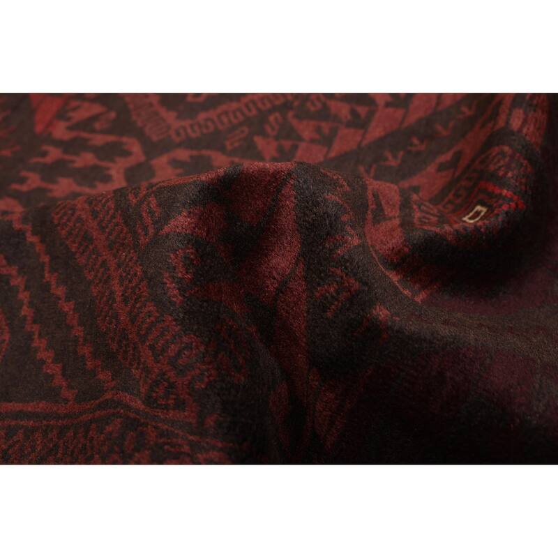 ECARPETGALLERY Hand-knotted Teimani Dark Burgundy Wool Rug - 3'11 x 6'3