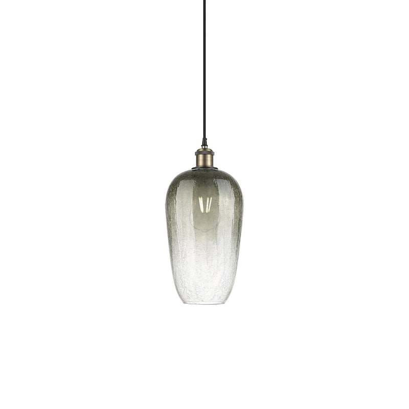 Innovations Lighting 516-1P-15-7 Brookhaven Flute Pendant Brookhaven - Black Antique Brass / Slate