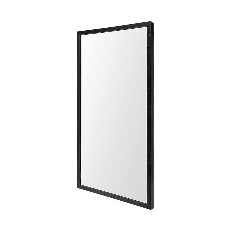 Bristol Black 20x40 Faux Wood Frame Bathroom Vanity Mirror - 21.5L x 1.8W x 41.5H