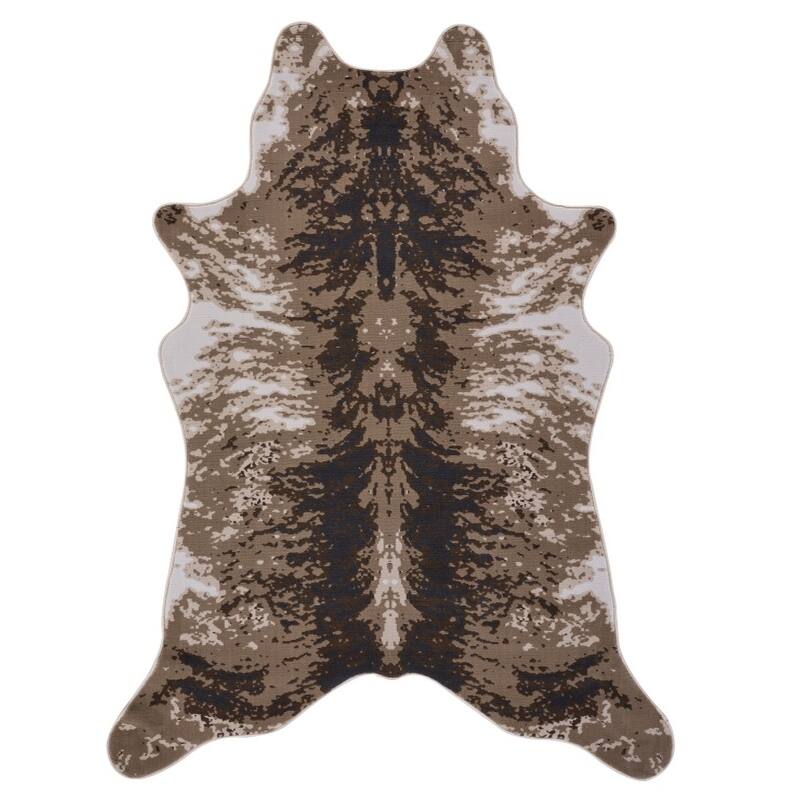 Brown 5 ft. x 7 ft. Luxury Area Rug, 0.43 Pile Height – Sophisticated Warmth for Any Room - 6' x 7'