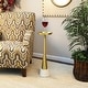 preview thumbnail 1 of 5, Carolina Living Barclay Small Drink Table - Gold Gold, White - Aluminum