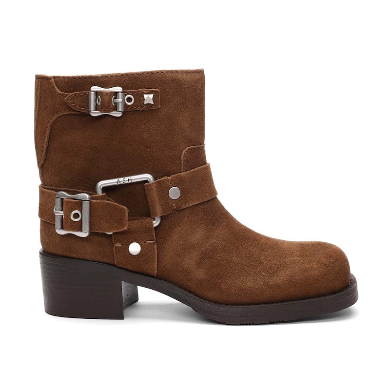 ASH Texas Buckled Suede Bootie