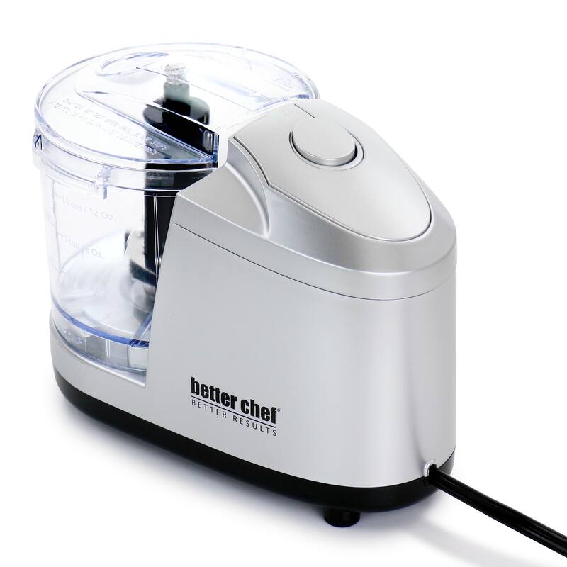 Better Chef 1.5 Cup Safety Lock Compact Chopper in Silver