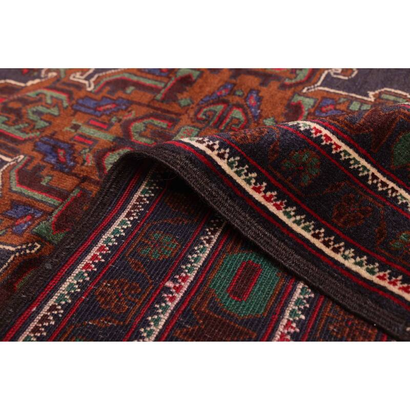 ECARPETGALLERY Hand-knotted Teimani Dark Navy Wool Rug - 3'7 x 6'4