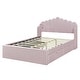 preview thumbnail 14 of 26, Full Upholstered Platform Bed with Four Drawers & USB Ports - Modern Comfort