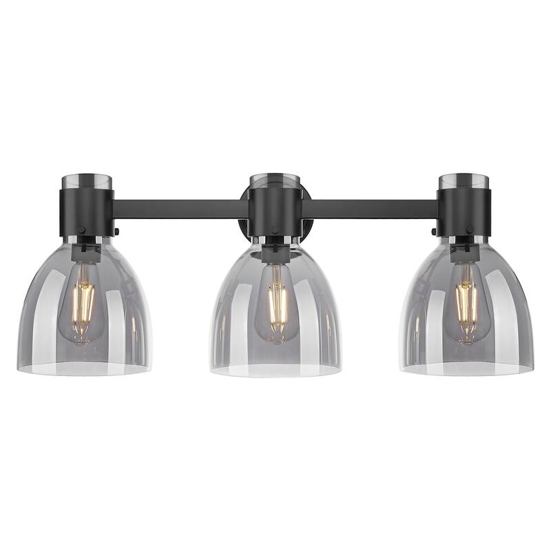 Innovations Lighting 464-3W-G464D-7SM Lawton Bell 3 Light 24" Wide - Matte Black