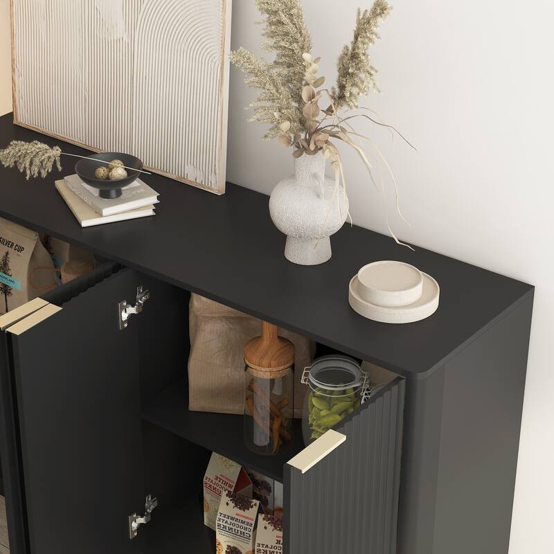 Roomfitters Modern Buffet Cabinet with Storage, Kitchen Sideboard Cupboard, Dining Room Credenza, Entryway Furniture