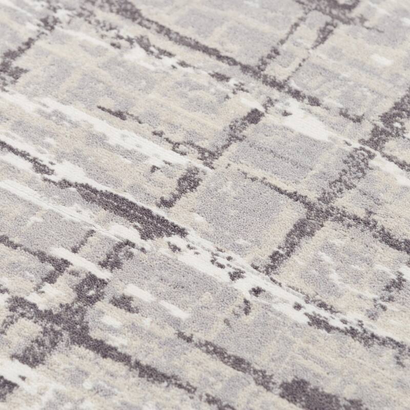 Alora Decor Aurora Transitional Ivory/Gray Wool/Tencel Area Rug