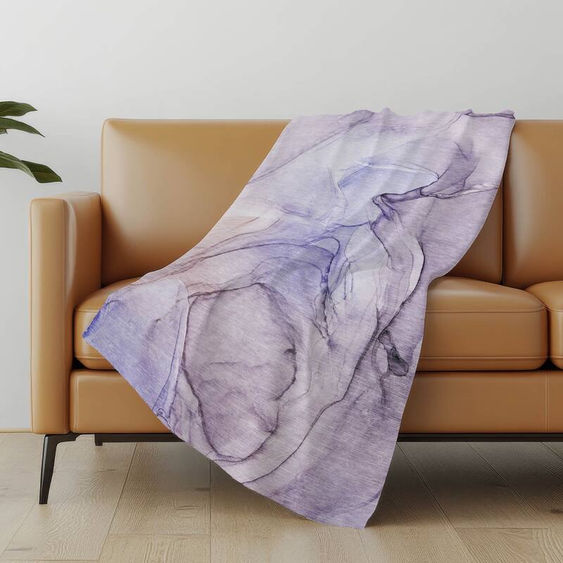 Premium Machine Washable Abstract Contemporary Sherpa Throw Blanket