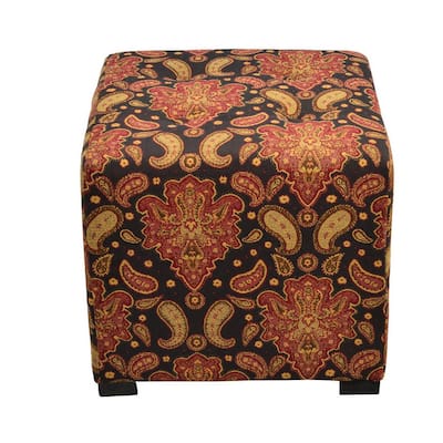 Copper Grove Rock Point Patterned 4-button Tufted Square Ottoman