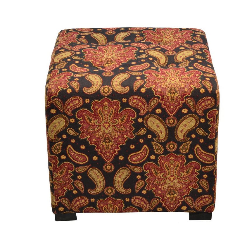 Copper Grove Rock Point Patterned 4-button Tufted Square Ottoman