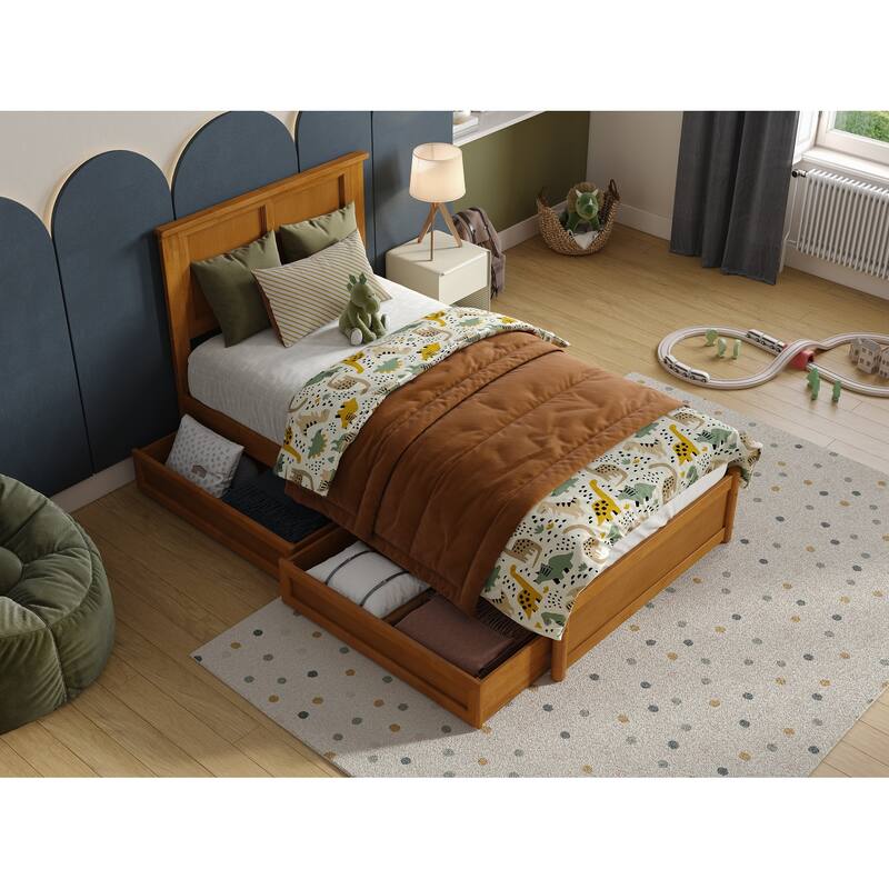 Felicity Platform Bed with Panel Footboard and Storage Drawers