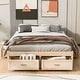 preview thumbnail 28 of 52, Platform Bed with 6 Storage Drawers, Wooden Bedframe, Full/Queen Size