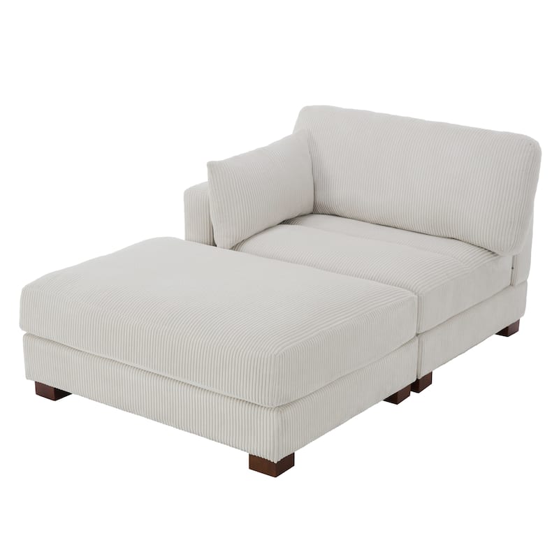 Modular Sectional Sofa with Ottomans