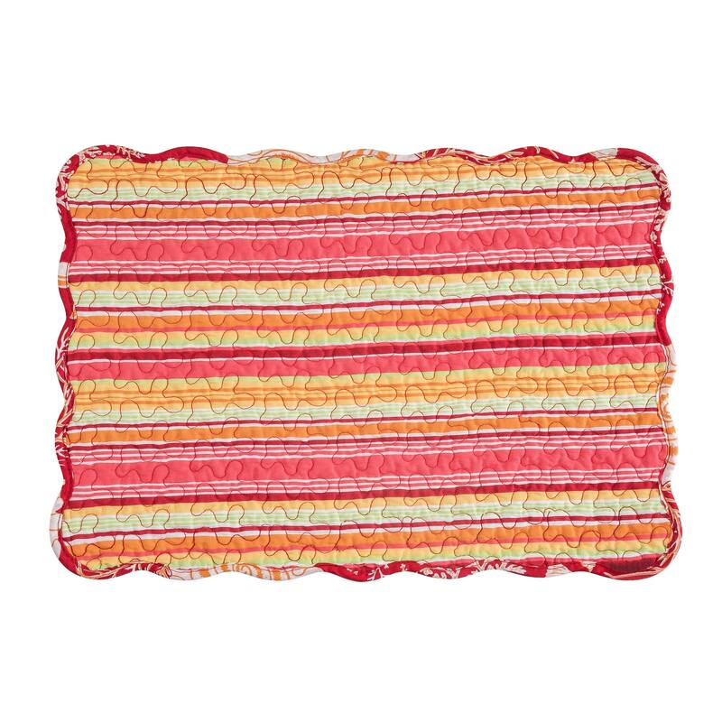 Ruby Quilted Placemat Set 6