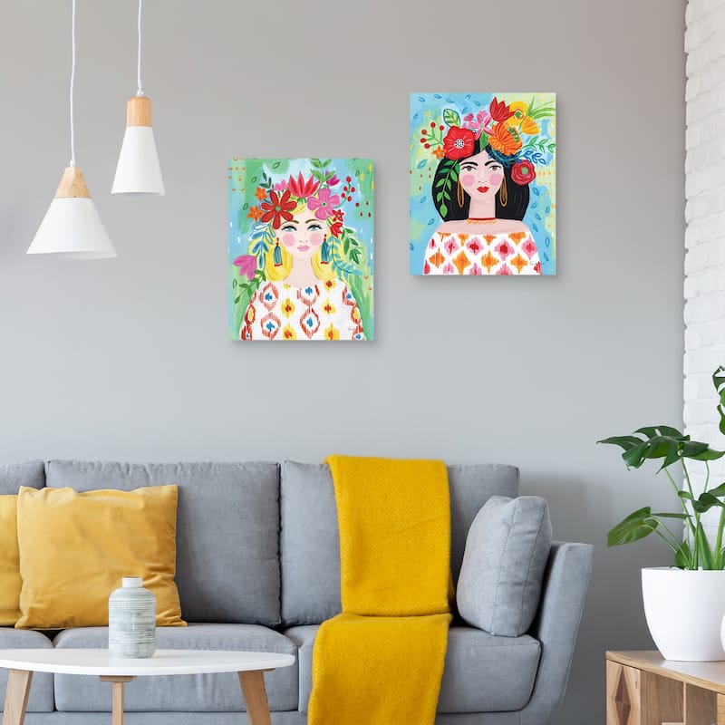 Boho Girl I-II by Marilyn Hageman Canvas Art Prints