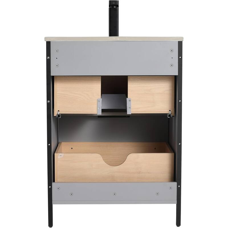 Blossom 24 Inch All Wood Freestanding Bathroom Vanity with Sink