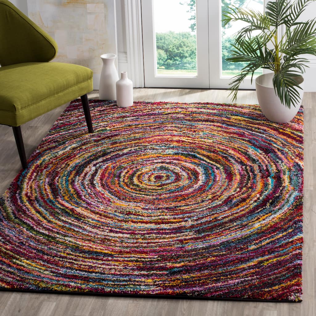 SAFAVIEH Fiesta Shag Karima Abstract Rug