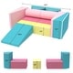 preview thumbnail 8 of 12, Kids Couch, 12PCS Modular Kids Play Couch with Blanket, Playroom, Convertible Kids Foam Climbing Play Set